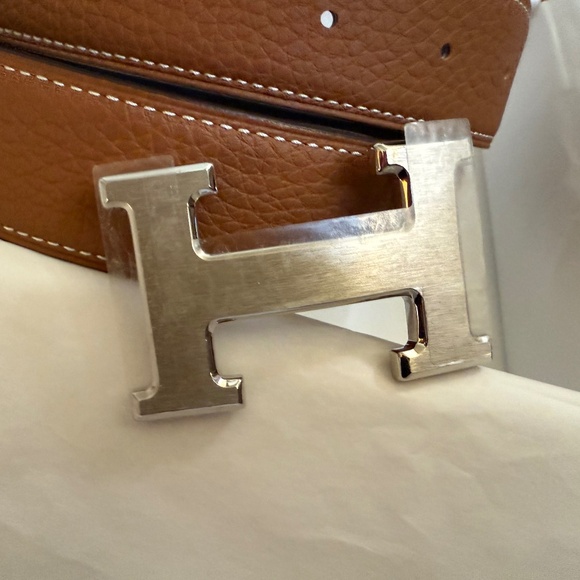 Hermes 32MM Togo reversible belt strap & buckle - Picture 3 of 7